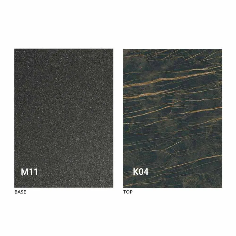 Kovový jídelní stůl a keramická deska Made in Italy Design - Anaconda Viadurini