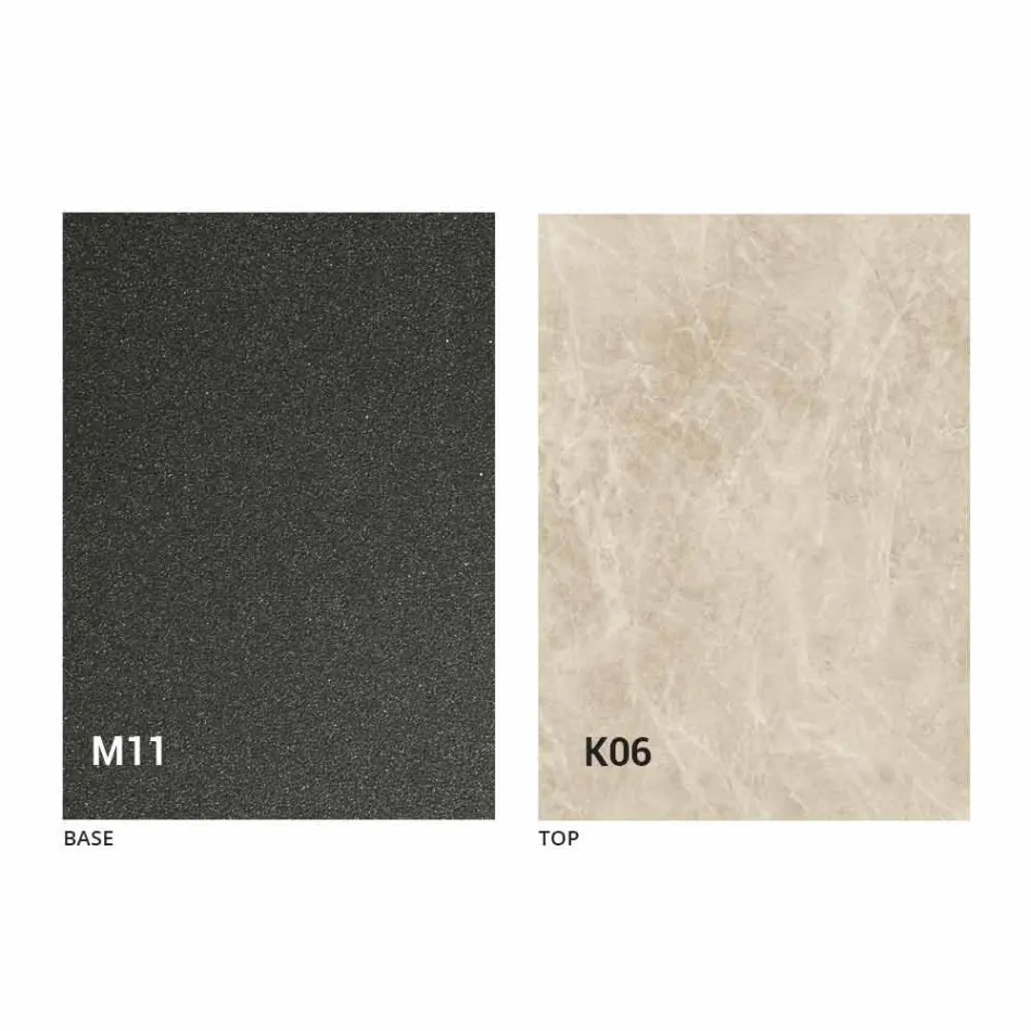 Kovový jídelní stůl a keramická deska Made in Italy Design - Anaconda Viadurini