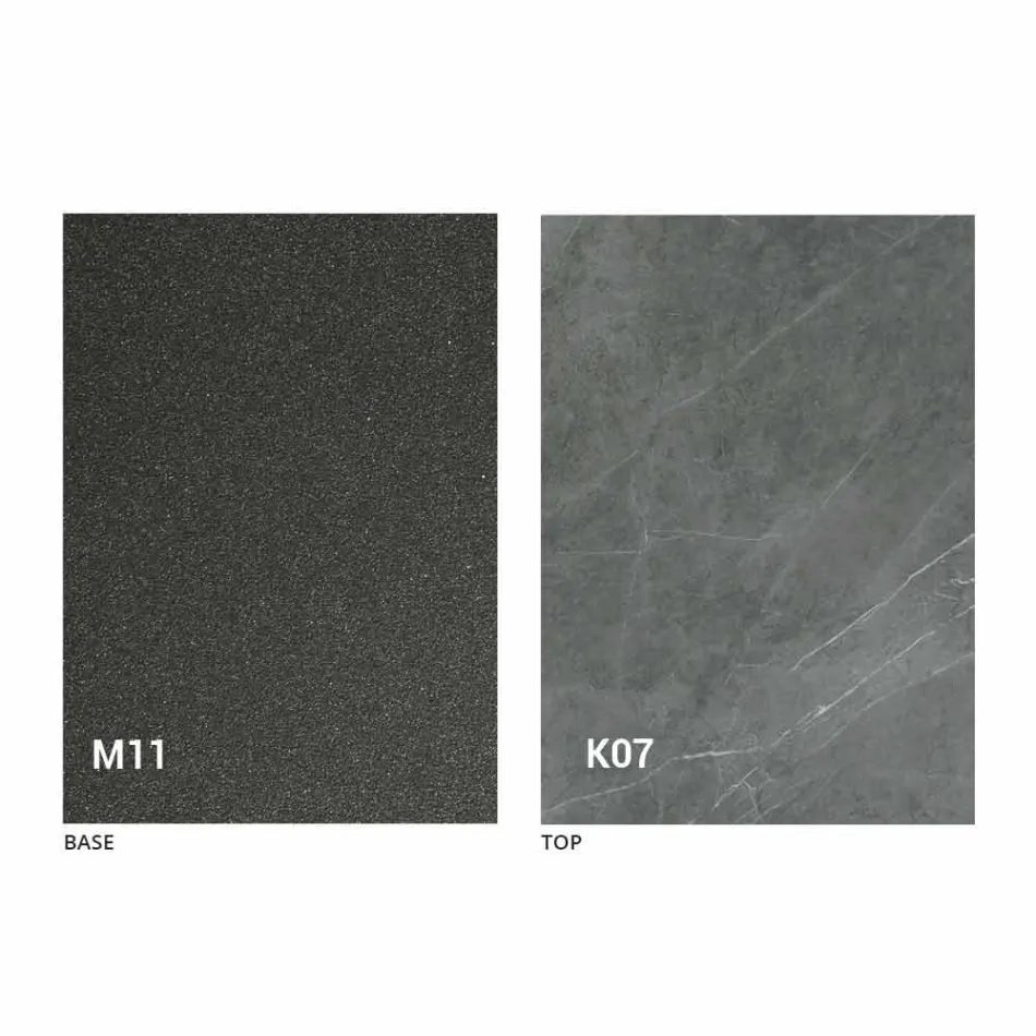 Kovový jídelní stůl a keramická deska Made in Italy Design - Anaconda Viadurini