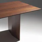 Jídelní stůl z překližky dýhované tepelně upraveným jasanem - Akvárium Viadurini