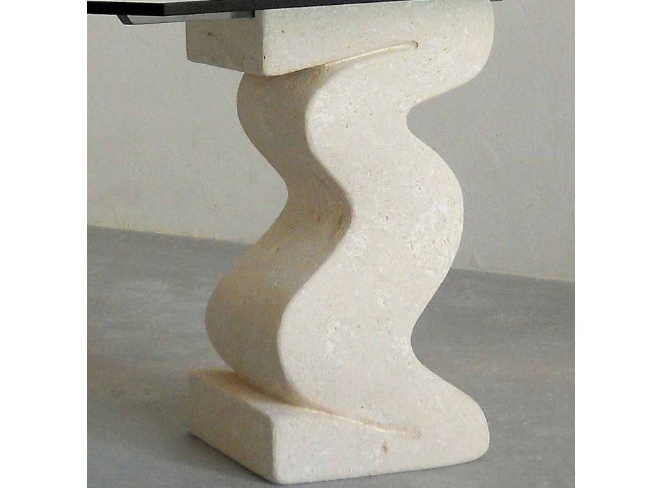 kamenný jídelní stůl a moderní design křišťálové Anteros Viadurini