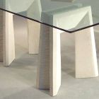 kamenný jídelní stůl a moderní design krystal Arianna Viadurini