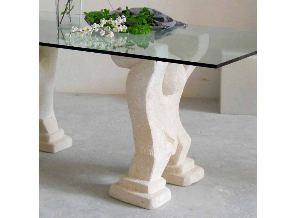 Kamenný jídelní stůl a moderní design krystal Medusa Viadurini