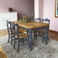 Včetně spleteného dubového jídelního stolu a 4 židlí Made in Italy - Rafael