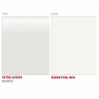 Jídelní stůl z bílého skla a lakovaného kovu vyrobený v Itálii - brož Viadurini