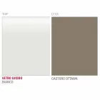 Jídelní stůl z bílého skla a lakovaného kovu vyrobený v Itálii - brož Viadurini