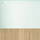 Jídelní stůl ze skla a nohy z dubu nebo ořech Canaletto - Aschio Viadurini