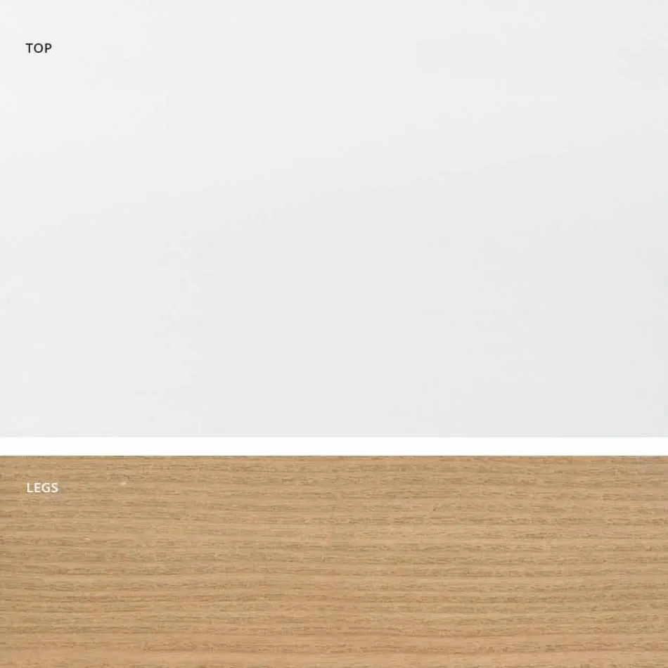 Jídelní stůl ze skla a masivního dřeva vyrobený v Itálii, Egisto Viadurini