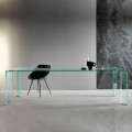 Jídelní stůl v extra čirém skle Luxusní design 4 rozměry - Kuduro