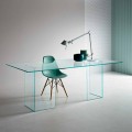 Designový jídelní stůl z extra čirého skla, luxusní Made in Italy - Pollinare