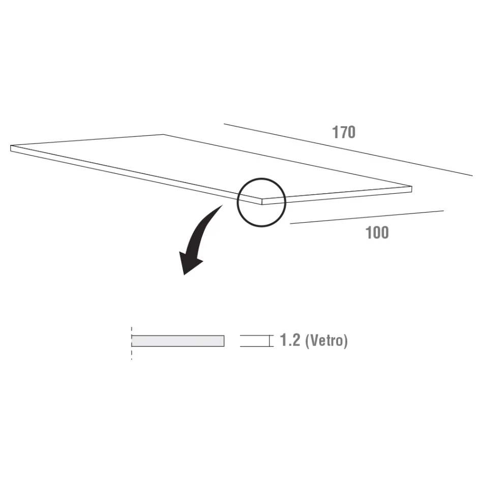 Luxusní jídelní stůl z tvrzeného skla a kovu Made in Italy - Carlino Viadurini