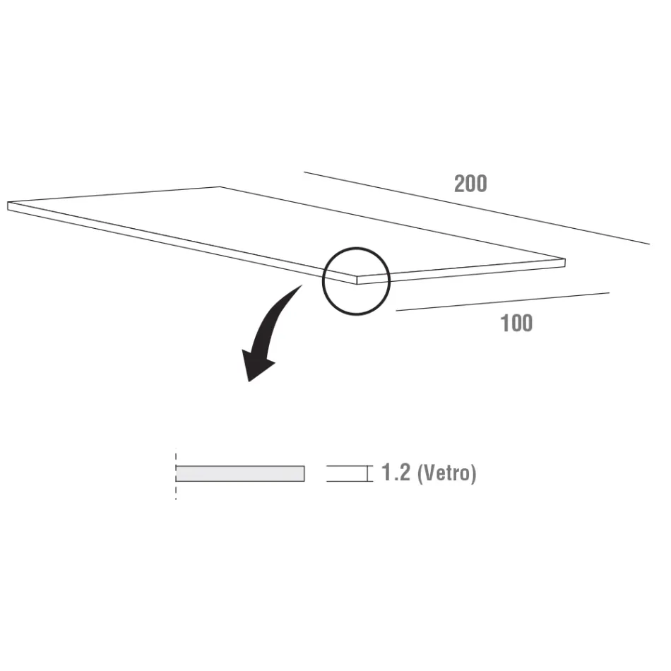 Luxusní jídelní stůl z tvrzeného skla a kovu Made in Italy - Carlino Viadurini