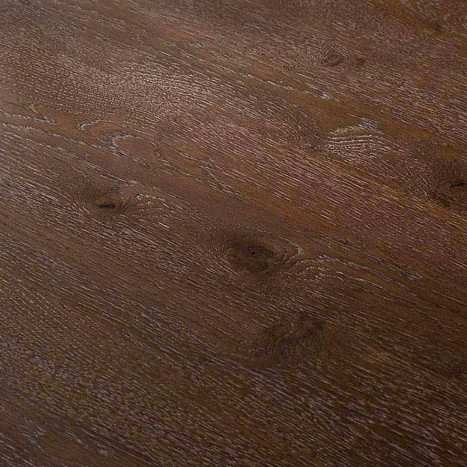 Moderní jídelní stůl 100x200cm dřeva se skleněnými rameny Flora Viadurini