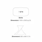 moderní bílé jídelní stůl v MDF dub povrch 100x200cm Clark Viadurini