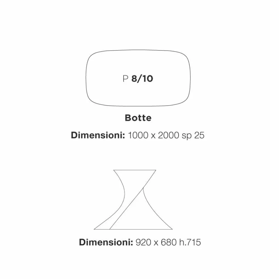 moderní bílé jídelní stůl v MDF dub povrch 100x200cm Clark Viadurini