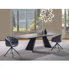 Moderní jídelní stůl s porcelánovým kameninovým topem - Meduno Viadurini