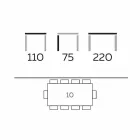 Moderní jídelní stůl z Gresu a jasanového dřeva vyrobený v Itálii - Croma Viadurini