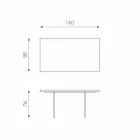 Moderní jídelní stůl v dubové dýze, Nico skleněné nohy Viadurini