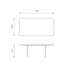 Moderní jídelní stůl v dubové dýze, Nico skleněné nohy Viadurini