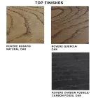 Moderní jídelní stůl z dýhovaného dřeva a skla Made in Italy - Strappo Viadurini