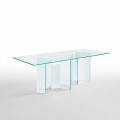 Moderní jídelní stůl v extrémním světle nebo uzené sklo vyrobené v Itálii - náhodné
