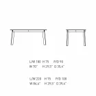 Moderní jídelní stůl s dřevěnou deskou a ocelovým podstavcem vyrobený v Itálii - Aronte Viadurini