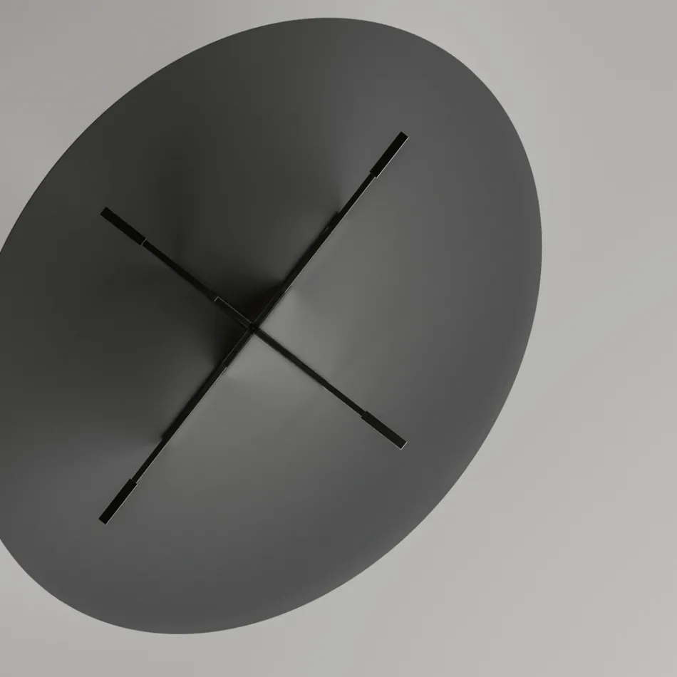 Oválný jídelní stůl se skleněnou deskou a podnoží Made in Italy - Tiseo Viadurini