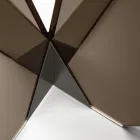 Oválný jídelní stůl se skleněnou deskou a podnoží Made in Italy - Tiseo Viadurini