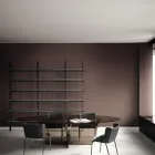 Oválný jídelní stůl se skleněnou deskou a podnoží Made in Italy - Tiseo Viadurini