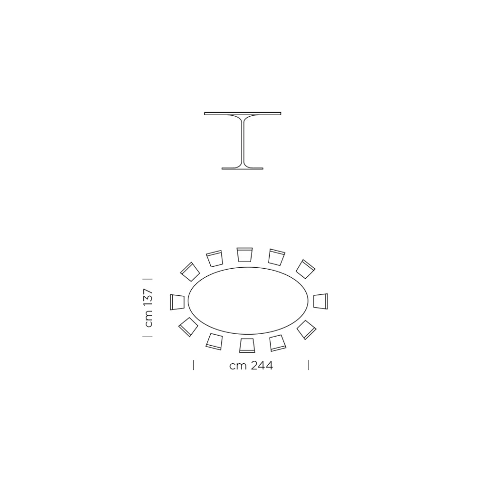 Oválný jídelní stůl s luxusní deskou Fenix Made in Italy - dolary Viadurini