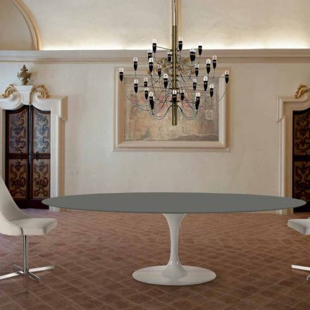 Oválný jídelní stůl s luxusní deskou Fenix Made in Italy - dolary Viadurini