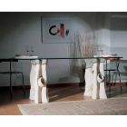 oválný jídelní stůl petra a moderní design krystal Daiana Viadurini
