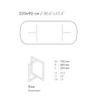 Oválný jídelní stůl z porcelánové kameniny a kovu Made in Italy - Emilio Viadurini