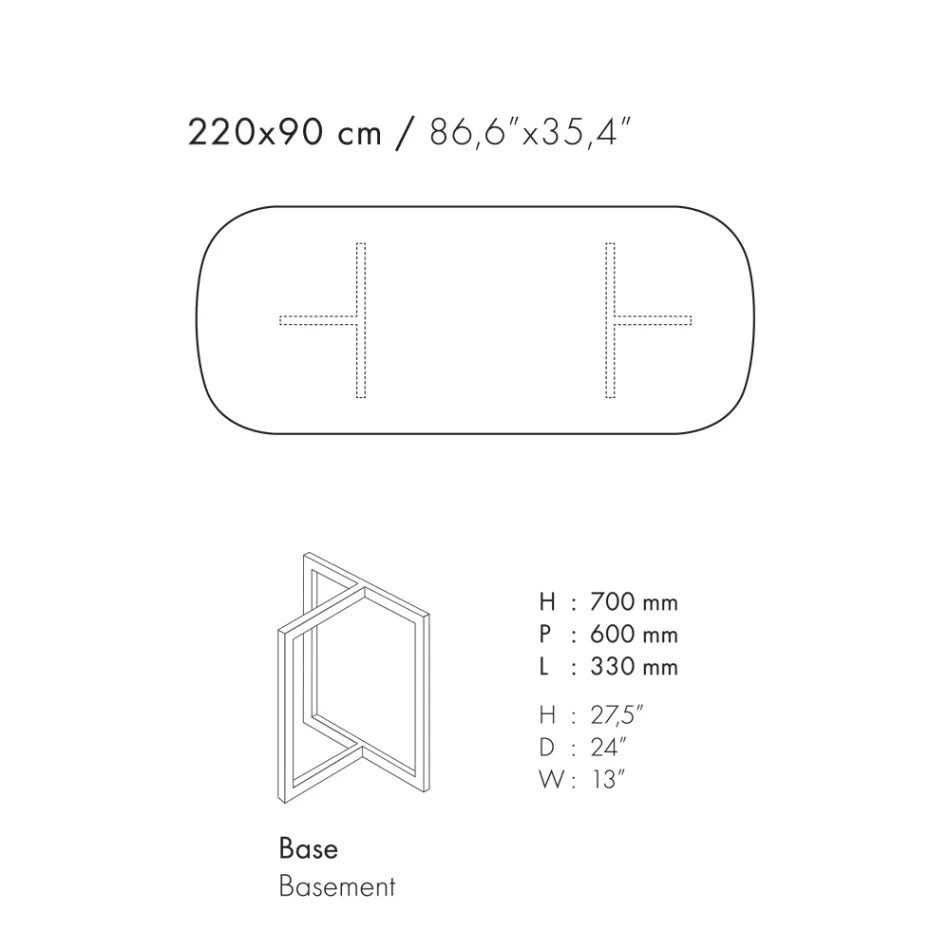 Oválný jídelní stůl z porcelánové kameniny a kovu Made in Italy - Emilio Viadurini