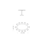 Oválný jídelní stůl z laminátu a hliníku Made in Italy, Precious - Dollars Viadurini