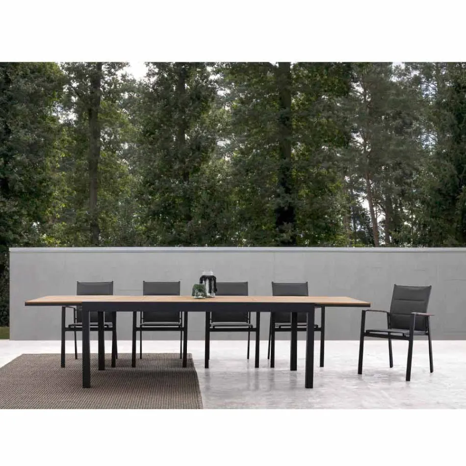 Venkovní jídelní stůl s výsuvnou deskou až 300 cm - Duffle Viadurini