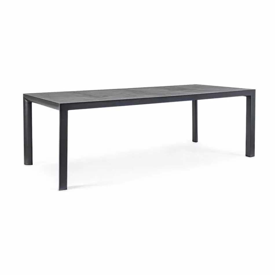 Venkovní jídelní stůl z keramiky a hliníku, Homemotion - Salem Viadurini