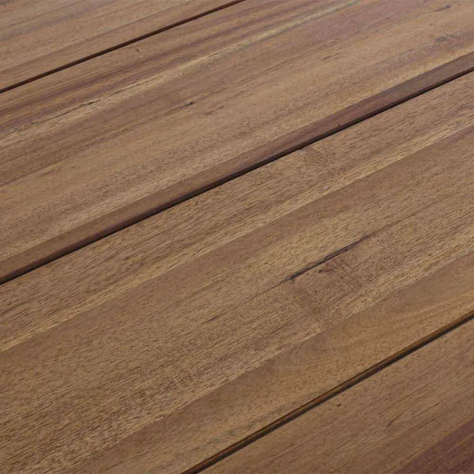 Venkovní jídelní stůl v povrchové úpravě akáciovým dřevem - Leonard Viadurini