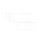 Zahradní jídelní stůl ze dřeva a kameniny Iroko Made in Italy - Bresson Viadurini