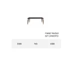 Deska jídelního stolu z Mdf s horní vložkou Made in Italy - Abisso Viadurini