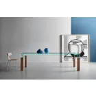 Jídelní stůl a základna z masivního dřeva Vyrobeno v Itálii - Presino Viadurini