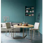 Moderní skládací jídelní stůl ze dřeva a kovu vyrobený v Itálii - Menelao Viadurini