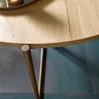 Moderní skládací jídelní stůl ze dřeva a kovu vyrobený v Itálii - Menelao Viadurini