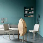 Moderní skládací jídelní stůl ze dřeva a kovu vyrobený v Itálii - Menelao Viadurini