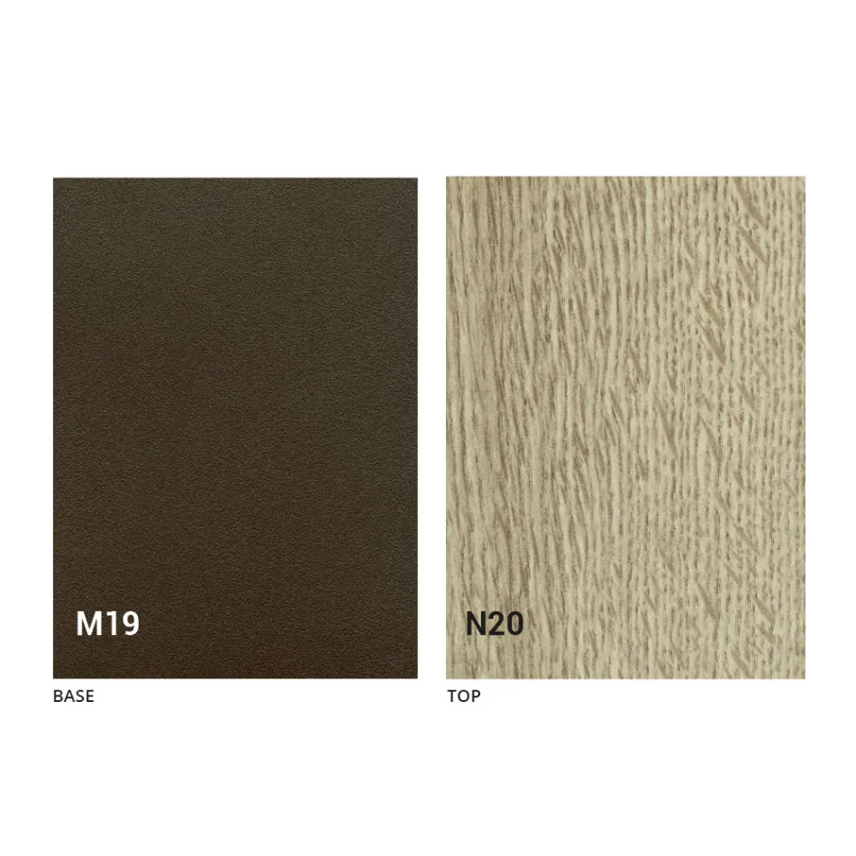 Moderní skládací jídelní stůl ze dřeva a kovu vyrobený v Itálii - Menelao Viadurini