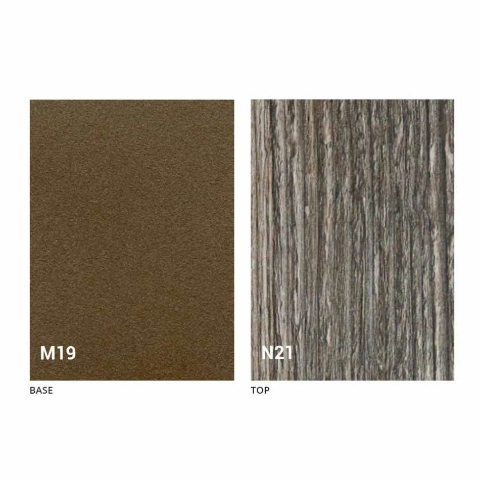 Moderní skládací jídelní stůl ze dřeva a kovu vyrobený v Itálii - Menelao Viadurini