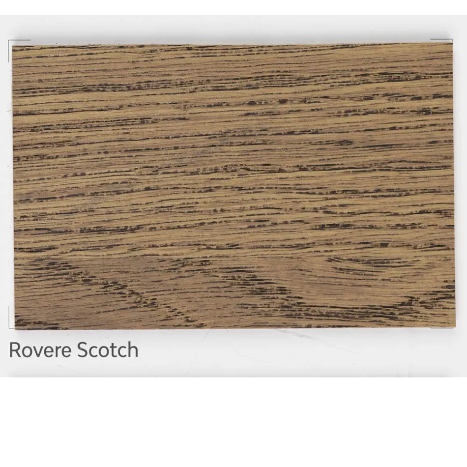 Jídelní stůl pokovený v dýhovaném svázaném dubu Made in Italy - Pilar Viadurini