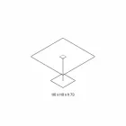 Čtvercový jídelní stůl v extrémním světle a kov vyrobený v Itálii - Dolce Viadurini