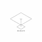 Čtvercový jídelní stůl v extrémním světle a kov vyrobený v Itálii - Dolce Viadurini