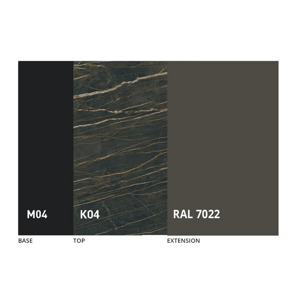 Kulatý rozkládací jídelní stůl z laminované keramiky vyrobený v Itálii - Lupetto Viadurini